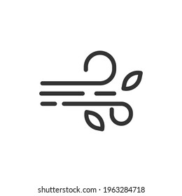 Wind thin line icon. Symbol in trendy outline style. Premium design for web and apps. Perfect for UI. 