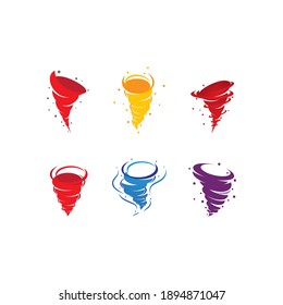 Wind tornado logo vector illustration flat design