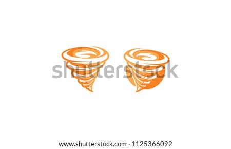 wind tornado swoosh logo icon vector