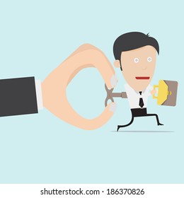 Wind up toy businessman 