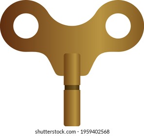 A wind up toy screw isolated vector illustration.