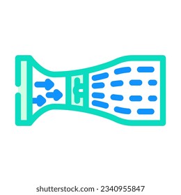 wind tunnel aeronautical engineer color icon vector. wind tunnel aeronautical engineer sign. isolated symbol illustration