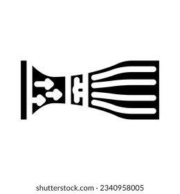 wind tunnel aeronautical engineer glyph icon vector. wind tunnel aeronautical engineer sign. isolated symbol illustration