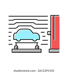 wind tunnel car color icon vector. wind tunnel car sign. isolated symbol illustration