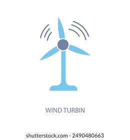 wind turbin concept line icon. Simple element illustration. wind turbin concept outline symbol design.