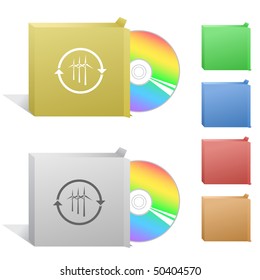 Wind turbine. Box with compact disc.
