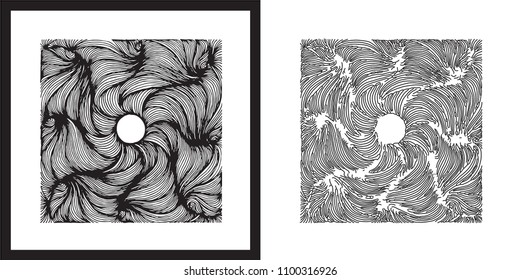 wind turbine curve line pattern monochrome