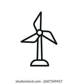 Wind turbine Earth Day icon represents renewable energy and sustainability, perfect for eco-friendly designs, environmental awareness, and green energy illustrations.