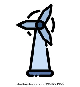 wind turbine energy electricity circle eco ecology icon
