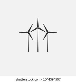 Wind turbine energy icon vector illustration flat design