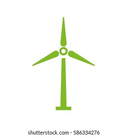 Wind turbine energy icon vector illustration graphic design