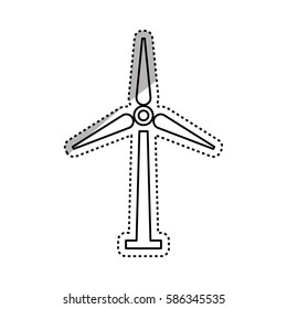 Wind turbine energy icon vector illustration graphic design