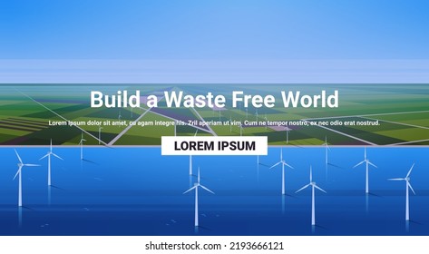 Wind turbine energy renewable water station field build waste free world