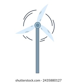Wind Turbine Farm. vector illustration.