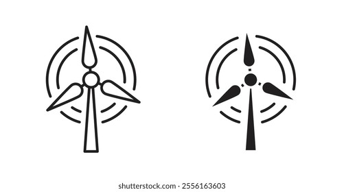Wind turbine Filled flat icons set for apps and web ui designs.