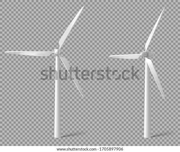 Wind Turbine Front Angle View Alternative Stock Vector (Royalty Free ...