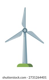 Icono de generador de turbina eólica. Ilustración vectorial de fuentes de energía eólica renovable