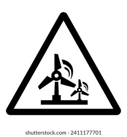 Wind Turbine Generator Symbol Sign,Vector Illustration, Isolate On White Background Label. EPS10