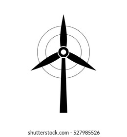 Wind turbine green energy icon vector illustration graphic design