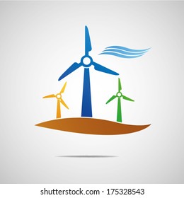 Wind turbine icon