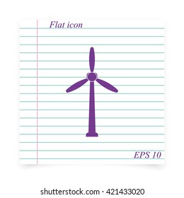 Wind turbine icon.