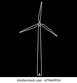 Wind turbine icon .