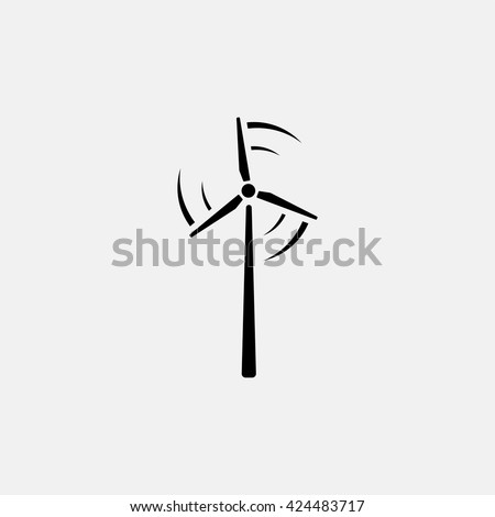 Wind Turbine Icon Stock Vector (Royalty Free) 424483717 - Shutterstock