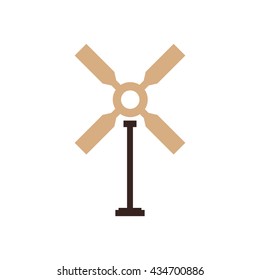 wind turbine icon brown color