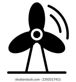 Wind Turbine Icon can be used for web, app, infographic, etc