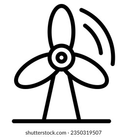 Wind Turbine Icon can be used for web, app, infographic, etc