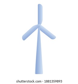 Windturbinensymbol. Cartoon von Windturbine, Vektorsymbol für Webdesign einzeln auf weißem Hintergrund