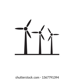 Wind turbine icon design collection