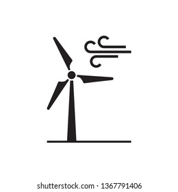 Wind turbine icon design collection