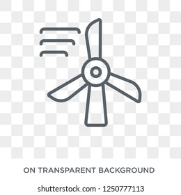 Wind turbine icon. Wind turbine design concept from Ecology collection. Simple element vector illustration on transparent background.