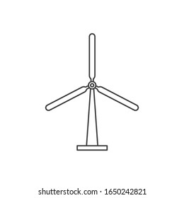 Wind turbine icon design isolated on white background. Vector illustration