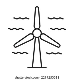 Wind Turbine Icon Design For Personl And Commercial Use