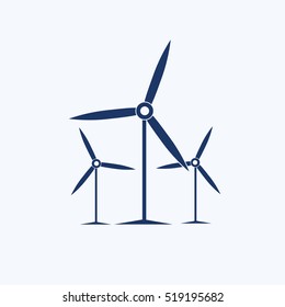 Wind turbine icon design,clean vector