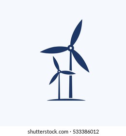 Wind turbine icon design,clean vector