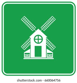 Wind turbine icon design,clean vector