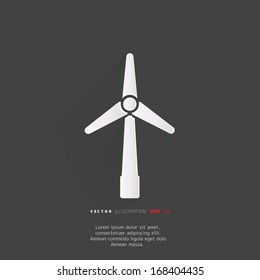 wind turbine icon, eco concept