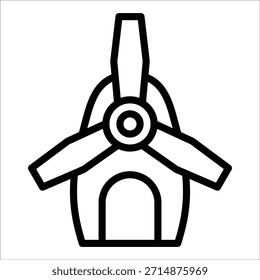 Elemento de icono de turbina de viento para diseño