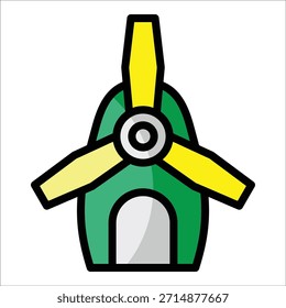 Elemento de icono de turbina de viento para diseño