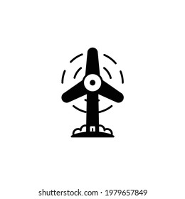 Wind turbine icon, eps 10
