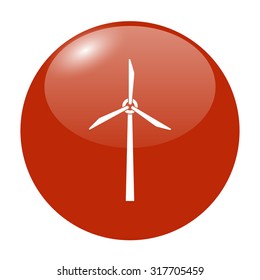 Wind turbine icon. Flat design style eps 10
