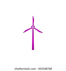 Wind turbine icon. Flat design style eps 10