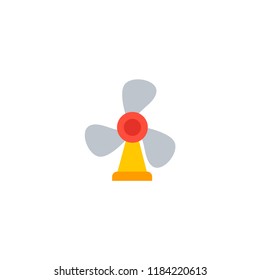 Wind turbine icon flat element. Vector illustration of wind turbine icon flat isolated on clean background for your web mobile app logo design.