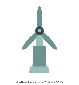 Wind turbine icon flat illustration, clip art wind turbine, windmill clip art, clip art windmill, sustainability flat illustration, renewable energy vector art