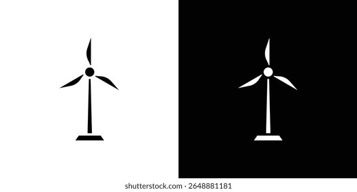 Wind turbine icon of a flat style vector