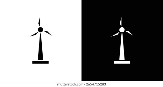 Icono de turbina de viento de un Vector de estilo plano