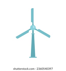 Wind turbine icon flat vector. Eco power. Solar energy isolated